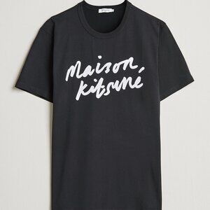 Maison Kitsuné Handwriting Tee in Black